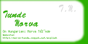 tunde morva business card